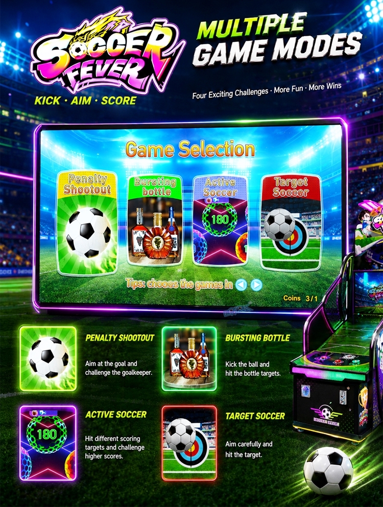 Commercial Soccer Fever Football Game Machine for Arcades