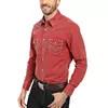 New fashion solid black slim fit shirts pattern shirt men's long sleeve casual shirt