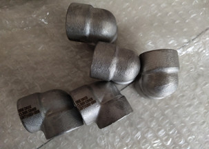 A105 90 Degree CL3000 Forged Pipe Fittings , Carbon Steel Threaded Pipe Fittings