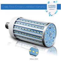 100W 140lm/W LED Corn Light, E27/E40/B22 Base, 3000K-6000K, Flicker-Free, 50000Hrs Vida útil
