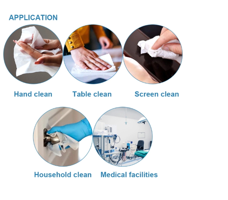 40GSM 30%Viscose 70% Polyester 15*20CM Non Woven Fabric Dry Cloth Household Dry Wipes in Canister