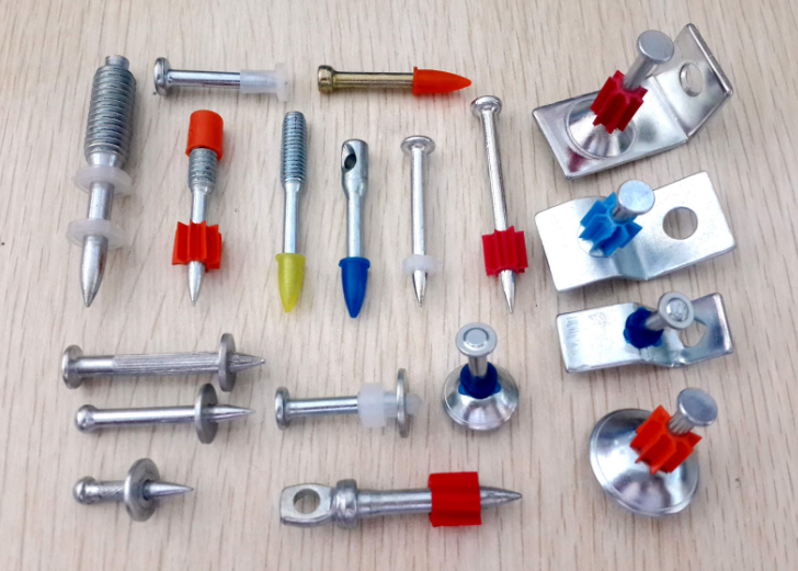 Concrete Nail with Smooth Shank Type 300 Head Drive Pin and 25mm Metal Washer