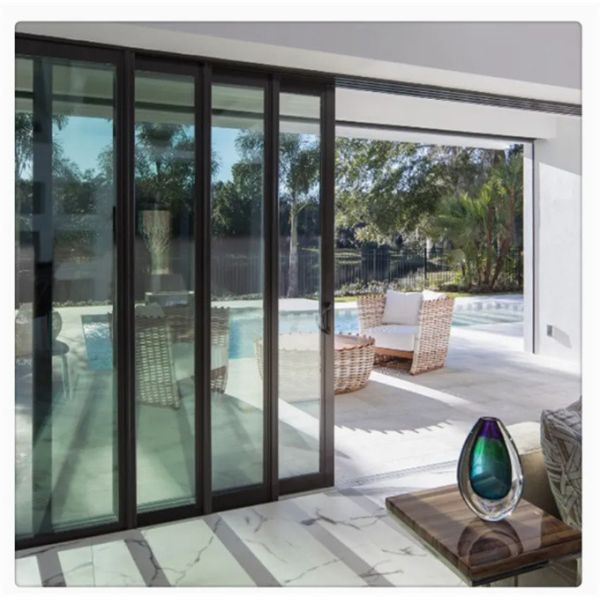 Exterior Sliding Glass Doors With Aluminum Alloy Main Material Form