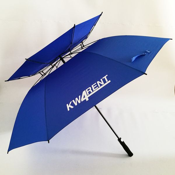 30 Inch Ventilated Golf Umbrella with Logo Printing Double-Layer and Windproof Design