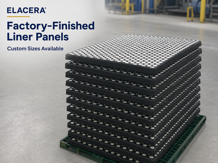Ceramic Embedded Rubber Wear LIners