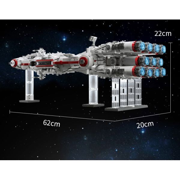 20m Remote Control Spaceship Model Building Blocks Electronics 62*20*22cm Large Building Blocks