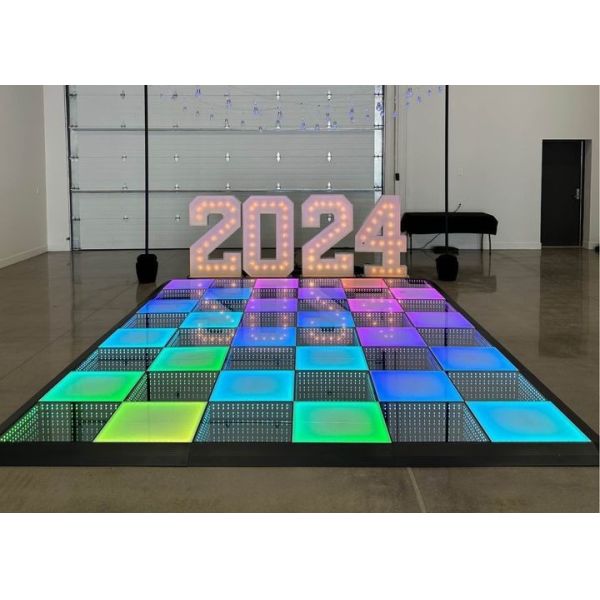 Indoor Outdoor 4.81mm Pixel Waterproof LED Dance Floor Panel IP65 500x500mm