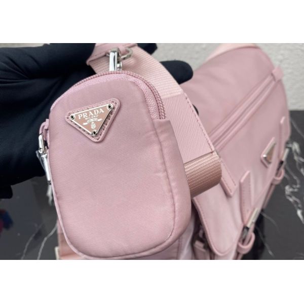 Triangle Logo Luxury Canvas Bag , Adjustable Nylon Shoulder Strap Luxury Messenger Bag