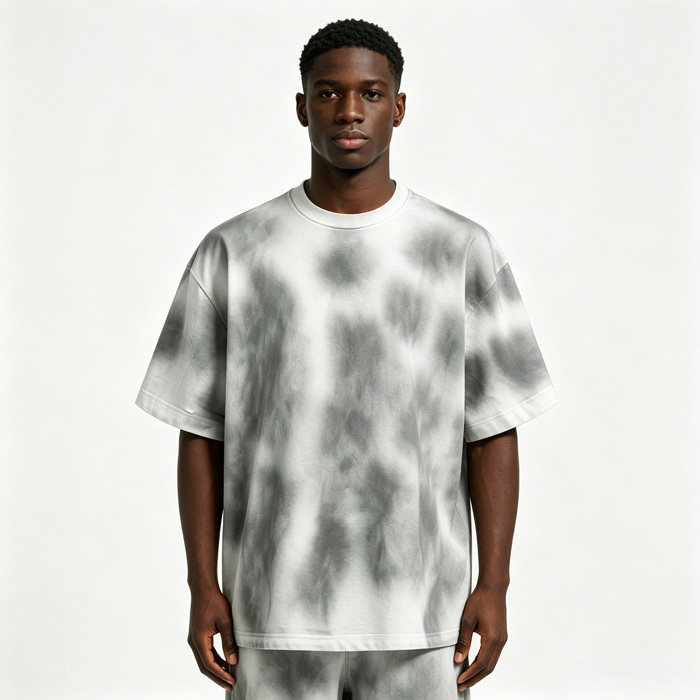 255GSM Raw Edge T Shirt Horse Wash Distressed Vintage Tee Grunge