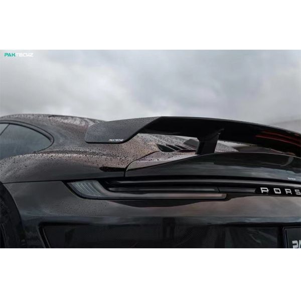 Pour Porsche 992 Turbo Spoiler en fibre de carbone 992 Turbo Upgrade Paktechz Style Spoiler de couverture de queue en fibre de carbone