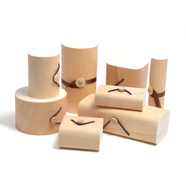 Custom Unfinished Soft Wood Birch Bark Handmade Cheese Cake Packaging Box for Gift