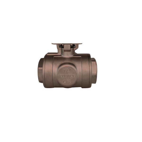Pneumatic Three-Way Ball Valve With Wedge Sealing