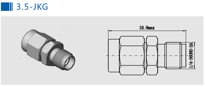 Мужчина переходника нержавеющей стали 33GHz 3.5mm RF к женским переходникам волны миллиметра