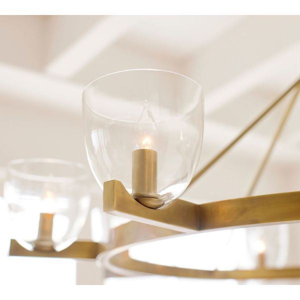 Brass Body Modern Simple Luxury Suspended Pendant Light with 2700K Warm White LED