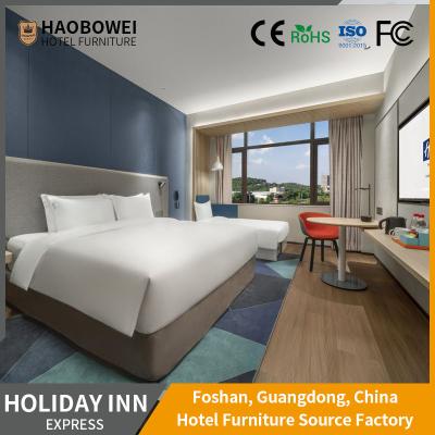 Customized Ash Wood Frame Furniture Set for King Size Double Bedroom from Foshan Hotel