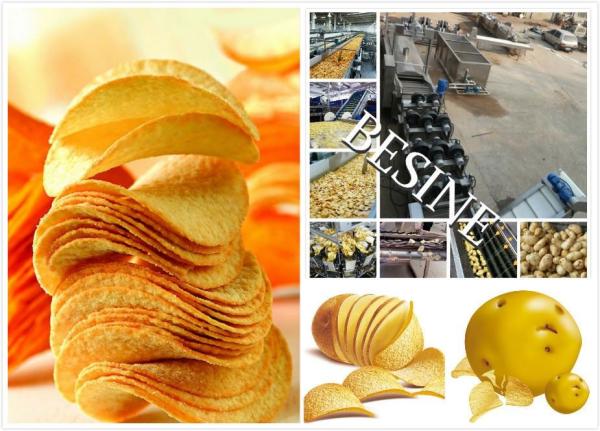 Industrial Fried French Fries  Making Machine ,large capacity Potato Chips Production Line