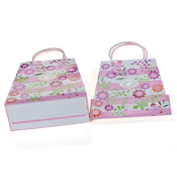 ODM Luxury Boutique Bag , paper gift bags with handles Pantone color Printing