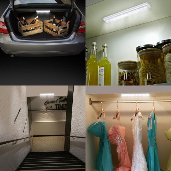 10 LED IR Infrared Motion Detector Wireless Sensor Closet Cabinet baby night light