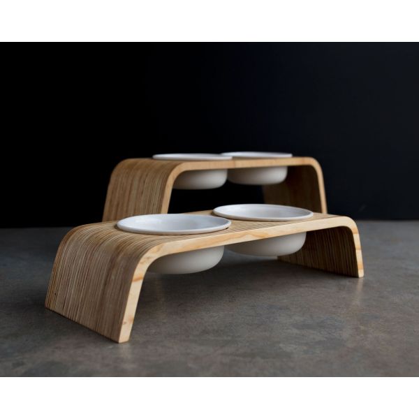 OEM ODM Personalized Pet Bowls Ceramic Elevated Dog Bowls Eco Friendly