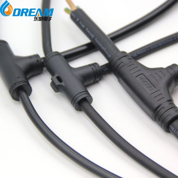 3 пути водонепроницаемый электрический соединитель типа T IP67 кабельный соединитель Tee