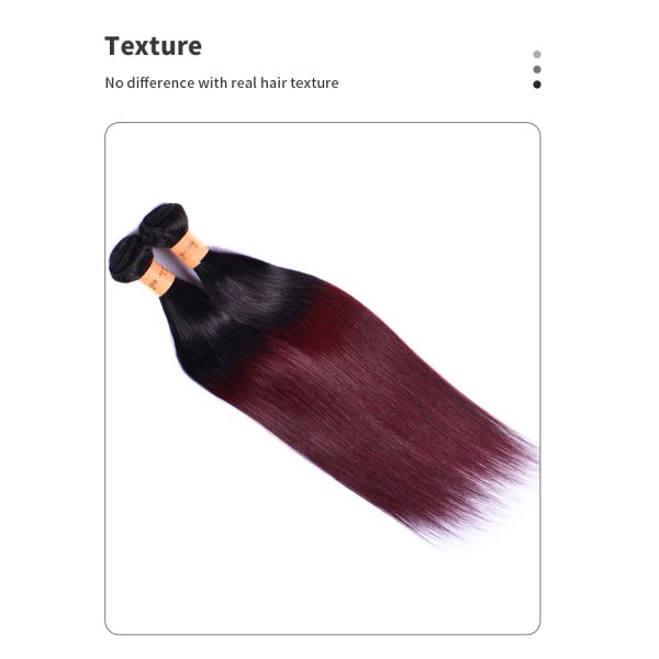 Fashion 8-14 inch 1b99j pre Colored Human Hair Bundles for party