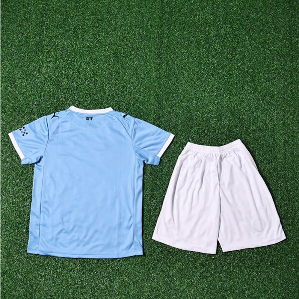 Home Childrens Football Jerseys Manchester City 2025-2026 Season Lightweight Custom Printing