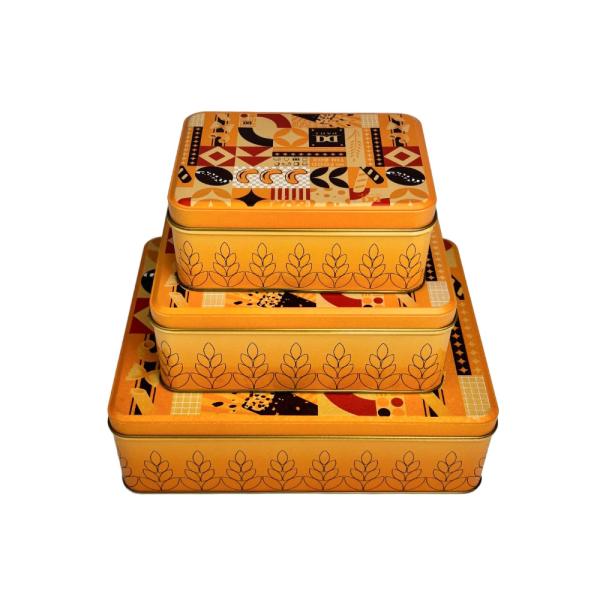 DADI Tinplate Square 5 Pack 0.19mm-0.4mm Personalised Biscuit Tin Box