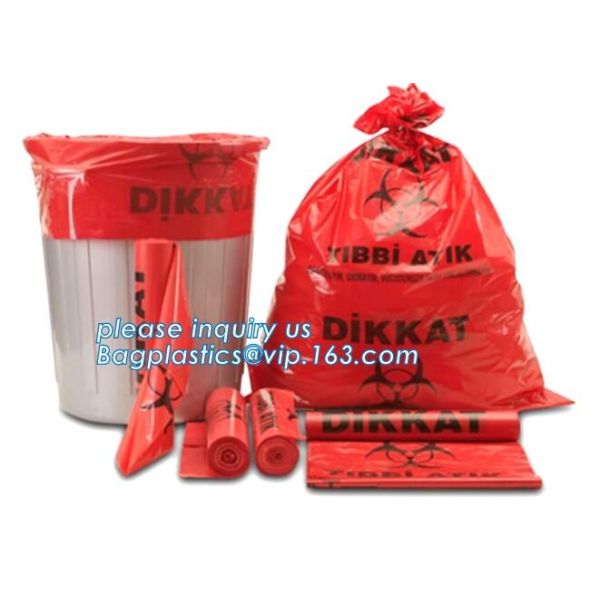 аутоклавабле сумки собрания Биохазард, сумка отброса Биохазард 40 галлонов, полиэтиленовые пакеты биохазард льдпе, багпластикс, пак