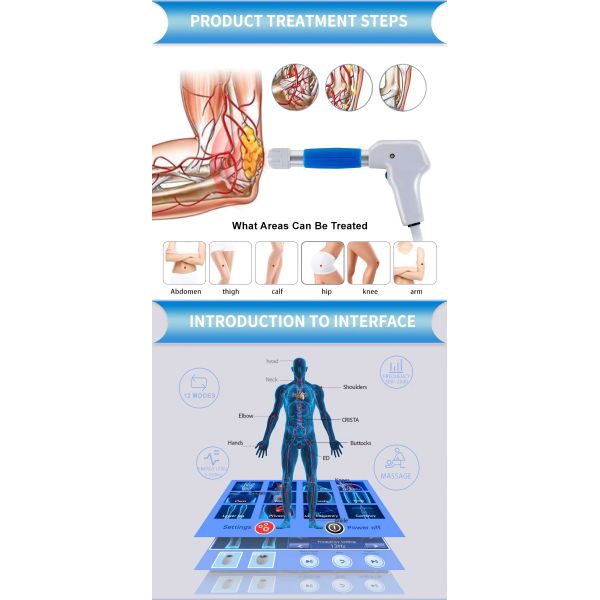 350W Stainless Steel Professional Shockwave Therapy Machine Custom Logo