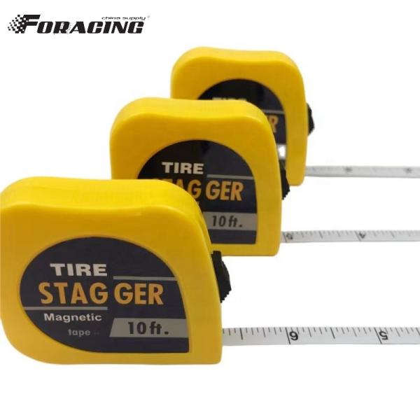 Steel Blade 1/4 Wide Professional Imperial Measurement Racing Tire Stagger Tape Measure Tap 10 Feet with Magnetic Tools