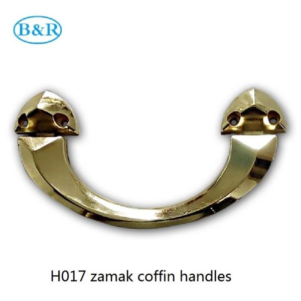 O caixão do balancim de Herrajes Para Ataudes H017 dos acessórios do caixão de Zamak segura o tamanho 22,5 * 11,5 Cm