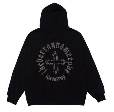 Small Quantity Garment Manufacturer Rhinestone Men'S Loose Casual Long Sleeved Hoodies
