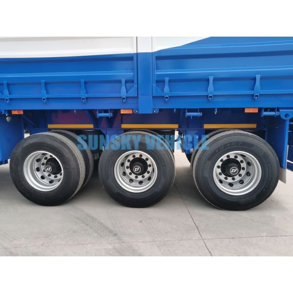 3 Axle Dropside Semi Trailer 40FT Side Wall Semi Trailer Grain Semi Trailer