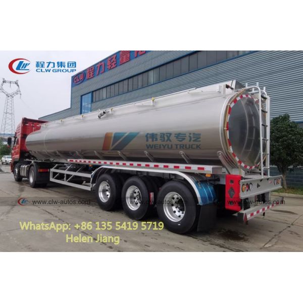 3 BPW Axles 36000 Liters Stainless Steel Oil Tank Trailer