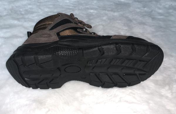 High Ankle Winter Army Safety Shoes Genuine Suede Leather Upper For Men