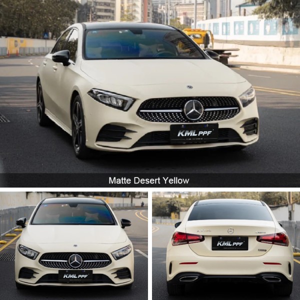 KML Matte Desert Yellow Self-repairing TPU PPF Paint Protection Film Color Changing Film TPU PPF Film
