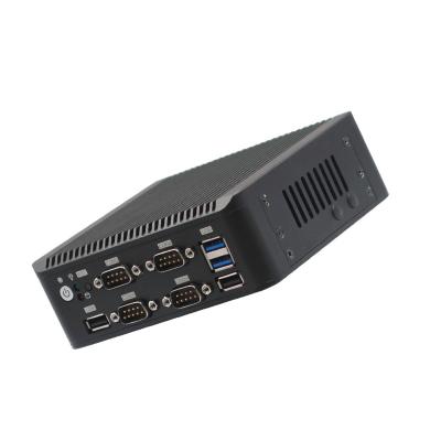 Fanless Intel®Gemini Lake Quad Core J4125 Mini Industrial Pc 2 Gigabyte NIC 6COM Nuc