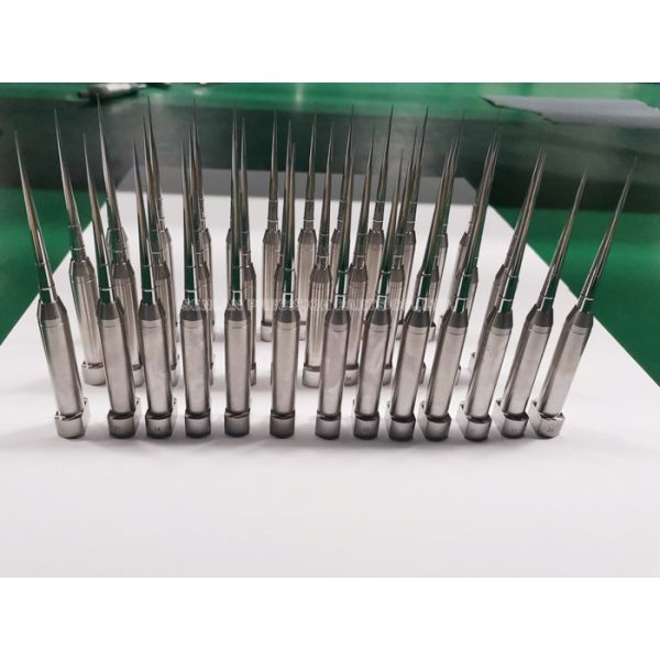 H13 Material Polished Core Pins with 0.003mm Tolerance for Medical Syringe Injection Molding