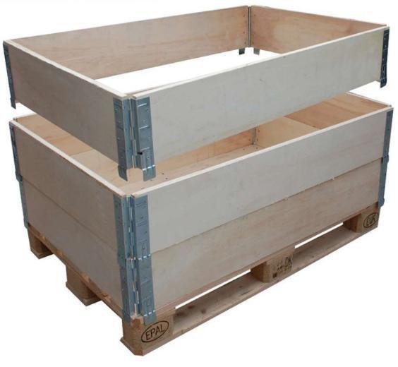 Warehouse Storage Wooden Pallet Crates 4 Way Pallet Board Stackable Crates Wood