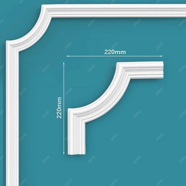 GD-85009 Eco-Friendly Urethane Foam Panel Moisture-Proof Indoor Decorative Corner Molding For Home Office