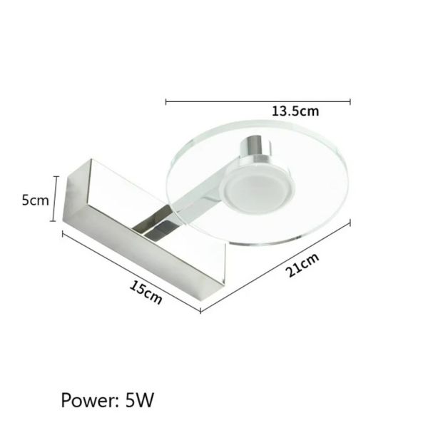 Bathroom Clear K9 Crystal Moisture Proof Makeup Table Lighting LED Mirror Front Light(WH-MR-97)