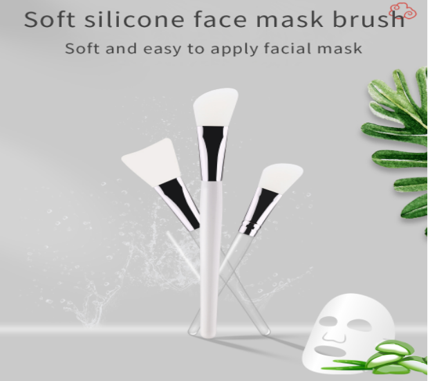 Aluminum Ferrule Facial Brushes Cosmetics Mud Mask BSCI Facial Scrub Brush
