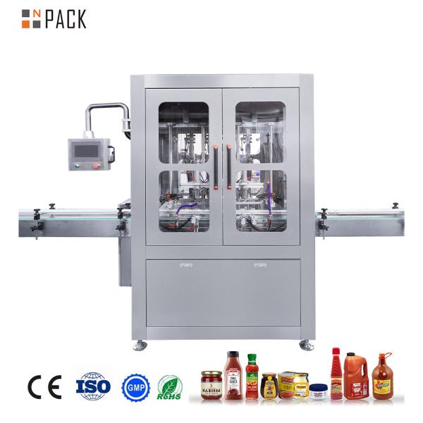 Botelha de plástico para animais de estimação Molho de tomate Bbq Molho quente Equipamento de engarrafamento Máquina de preenchimento de manteiga de amendoim com maionese