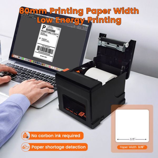 YJFIRST Restaurant 80mm Thermal Printer Bill Printer Ali Express Hot Selling 2025 1D 2D Receipt Printer for Sale
