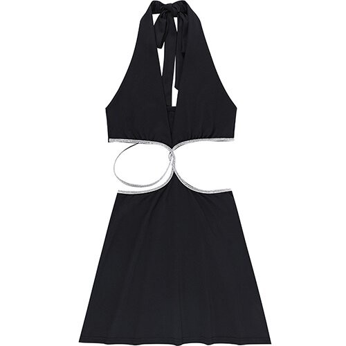 Полиэстера весны юбки OEM платье сумки полости талии задней части красоты v maufactory сексуального нового безрукавное глубокое