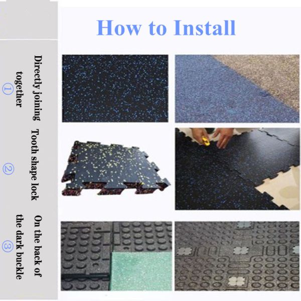 Customized Heavy Duty Rubber Flooring 485*485mm / 970*970mm Interlocking Fitness Flooring