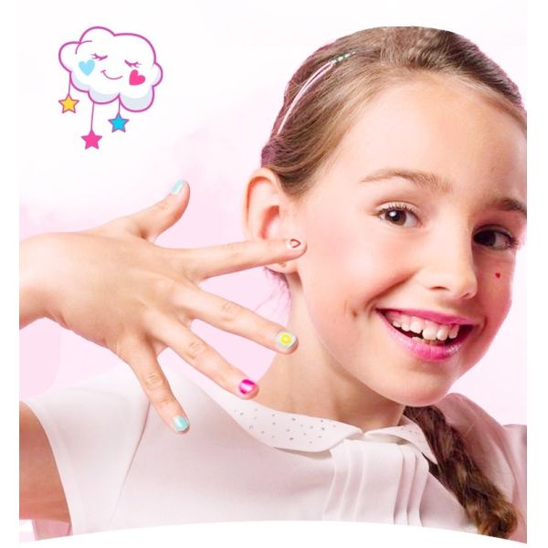 Customizable Sleek DIY Nail Art Kit Kids Nail Set Peel Off Non Toxic