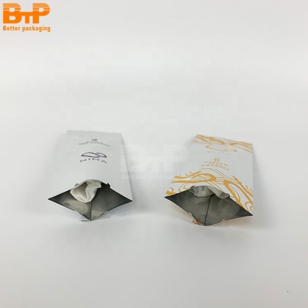Custom Printed Aluminum Foil Fin Back Seal Bag Peanut Gluten Test Capsule Seaweed Pouch Food Packaging Plastic Packaging Bags