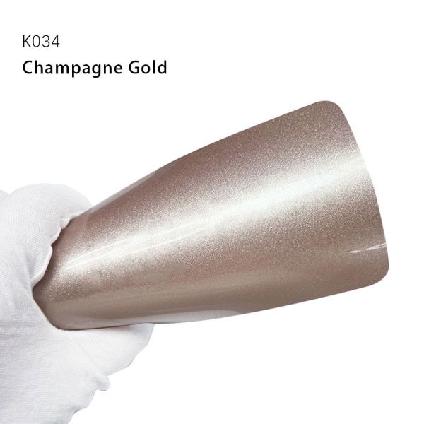 K034 Champagne Gold TPU Color Película de protección de pintura para automóviles Adesivo para automóviles Revestimiento de vinilo para automóviles