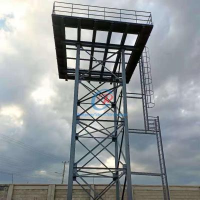 High Rise Heavy Steel Structure Water Tank Tower For Galvanized Water Tank